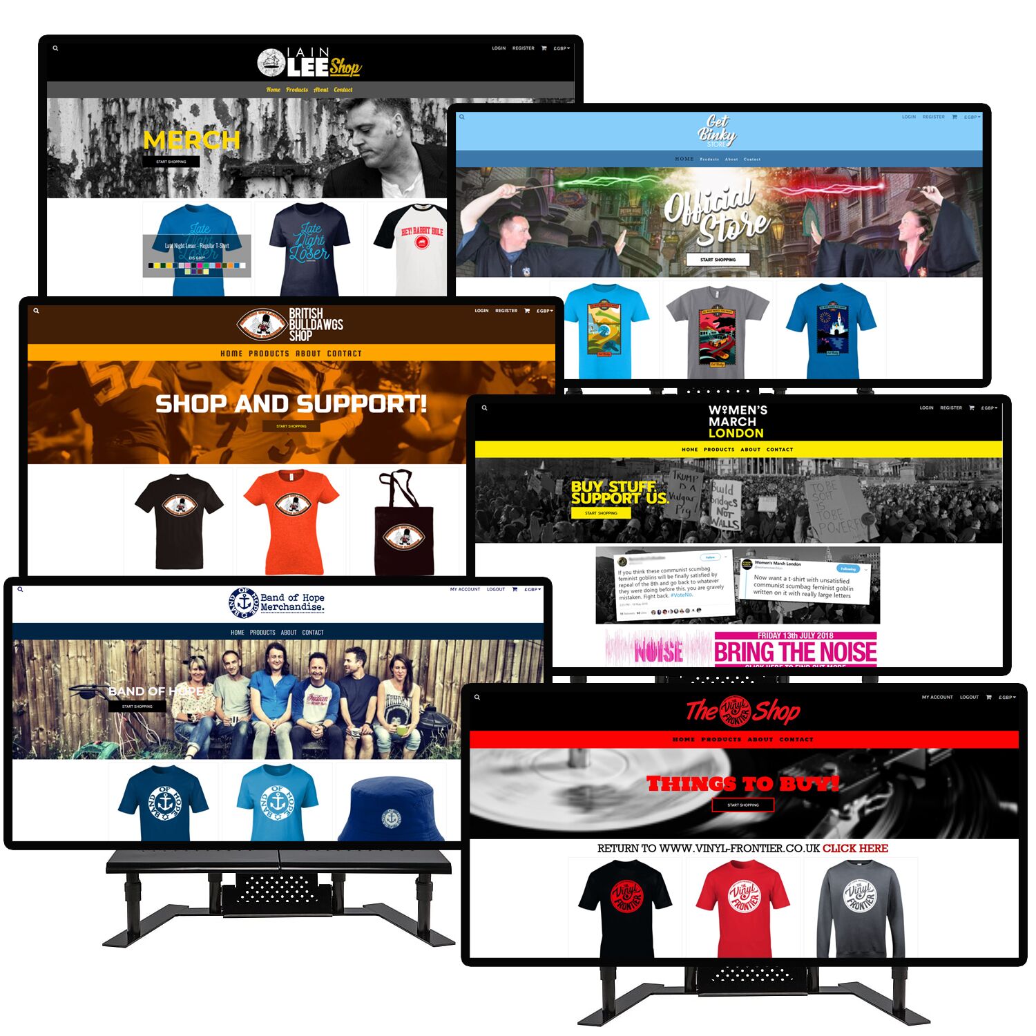 Merchandise websites and order fulfilment and dropshipping